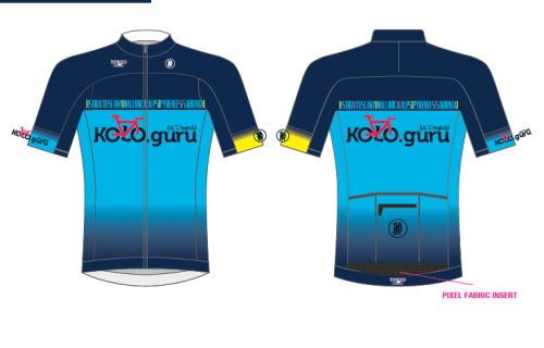 SABY dres krátký rukáv KOLO.GURU 2022 TEAM Modrý
